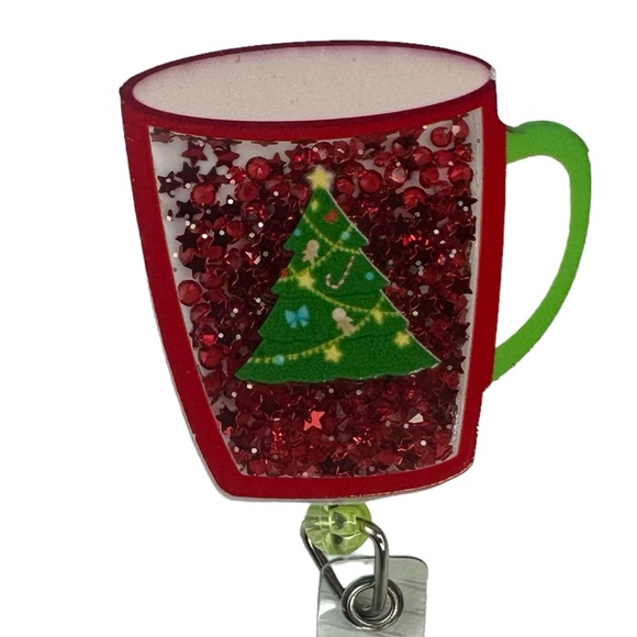 Holiday Badge Reels Set of 3 Christmas ID tag Holders Gift Set - Picture 12 of 12